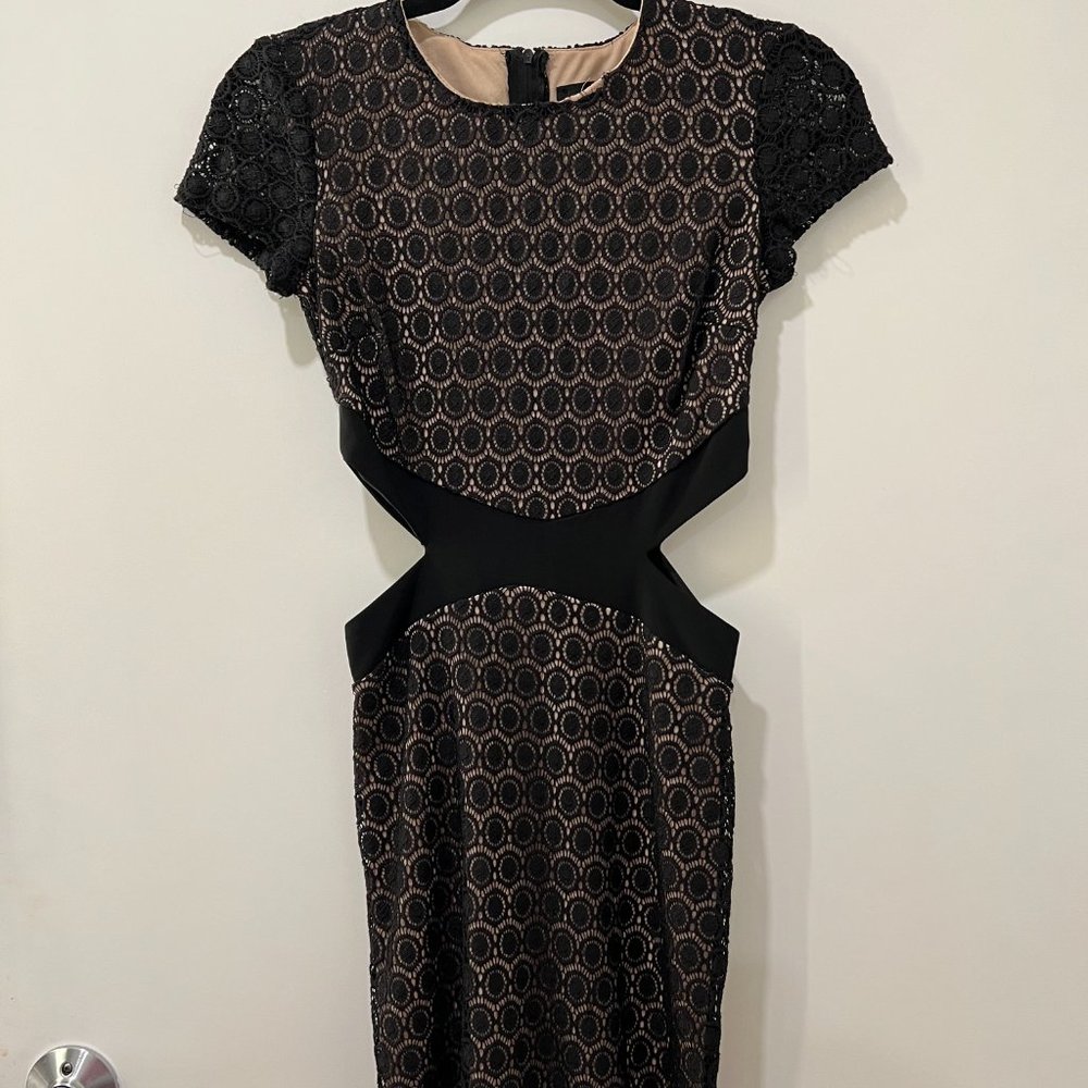 lace cutout cocktail dress
